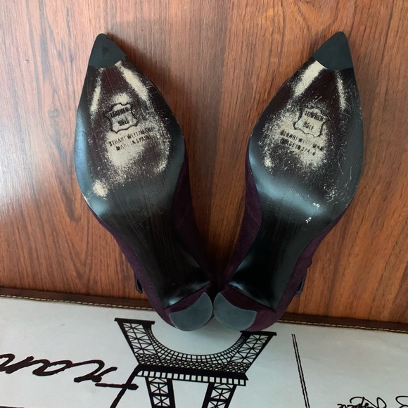 DONATED Stuart Weitzman Tweed & Leather Cap Toe Mary Janes - Picture 3 of 3